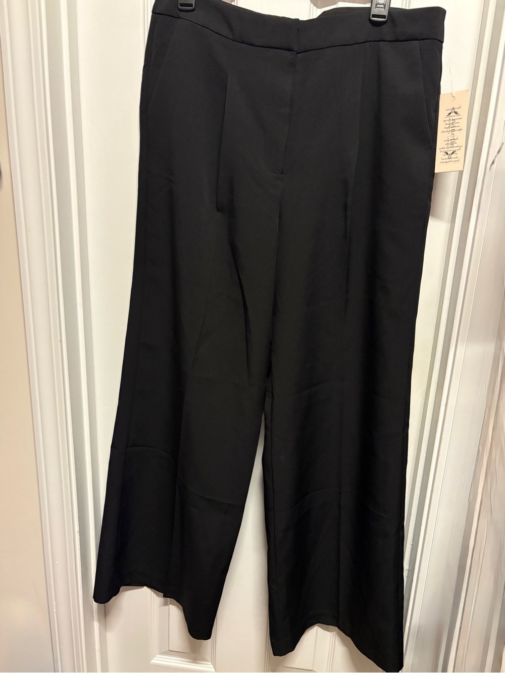 NWT Nanette NANETTE LEPORE Classic High-Rise Wide-Leg Pants in Black - Picture 3 of 7